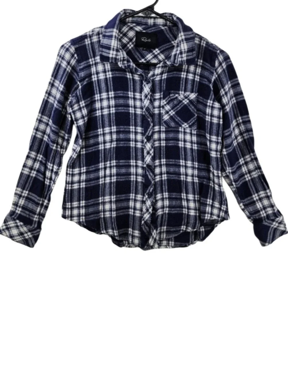 Rails Ellson Indigo Navy Button Down Flannel Women's Size Medium Comfy Soft